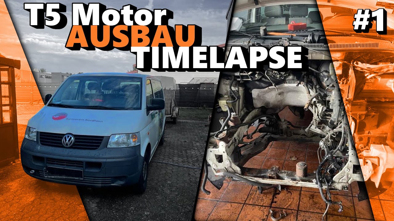 Volkswagen T5 Motor ausbau - Timelapse #1 🔨⚙️