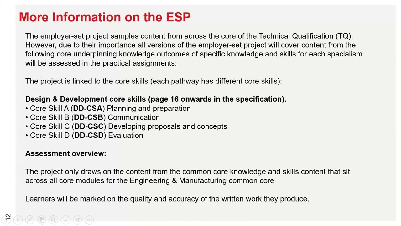 Engineering & Manufacturing Employer Set Project – Design & Development Pathway
