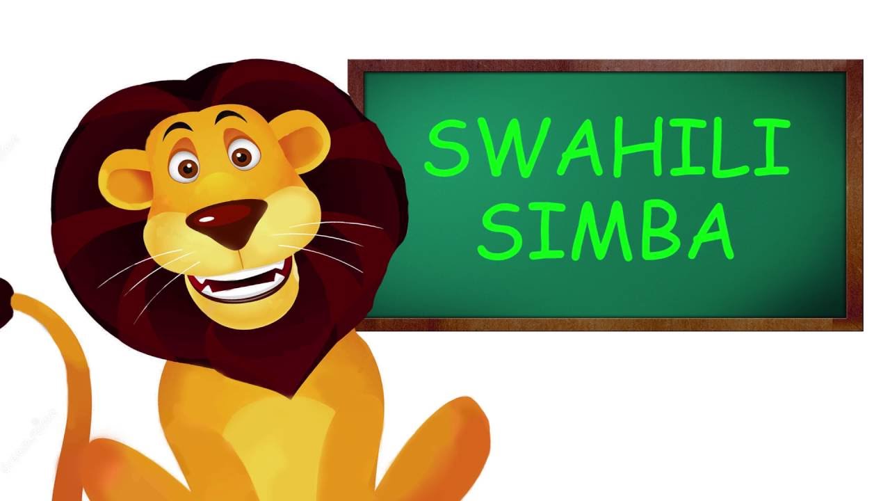 Swahili numbers 1-10 with Swahili Simba