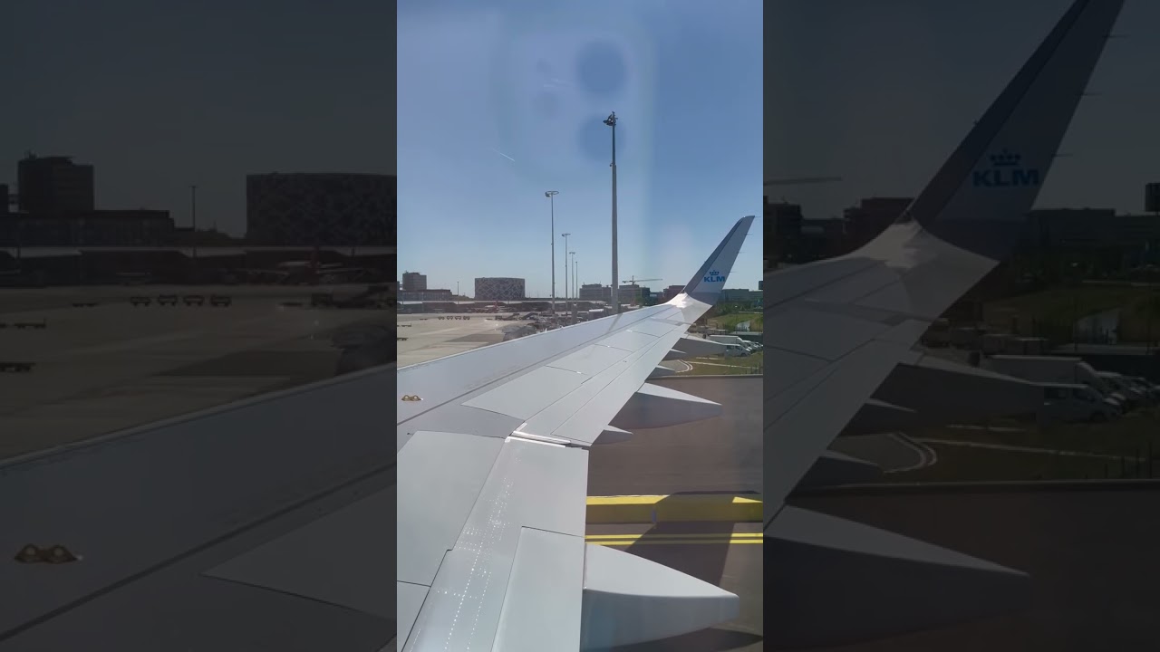 KLM a321neo landing at Amsterdam schiphol Airport 