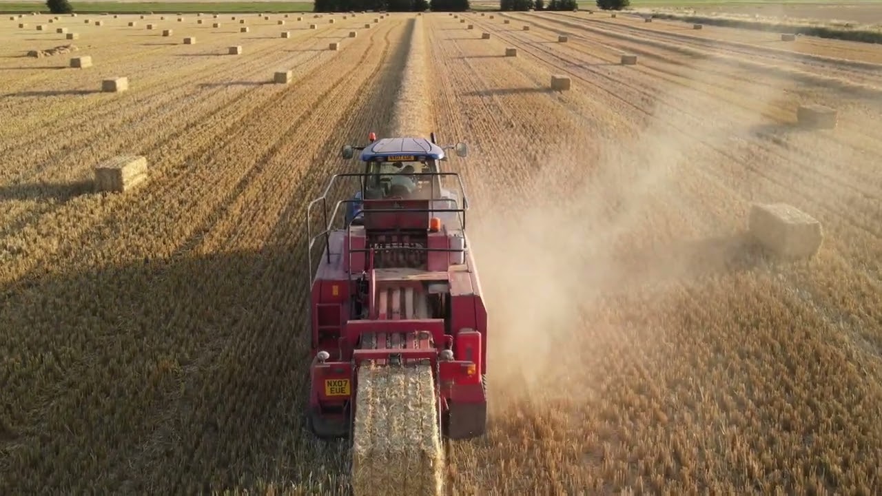 New Holland TM155 & Massey Ferguson 185 Baler, of R. A. Arnold Farmers & Contractors