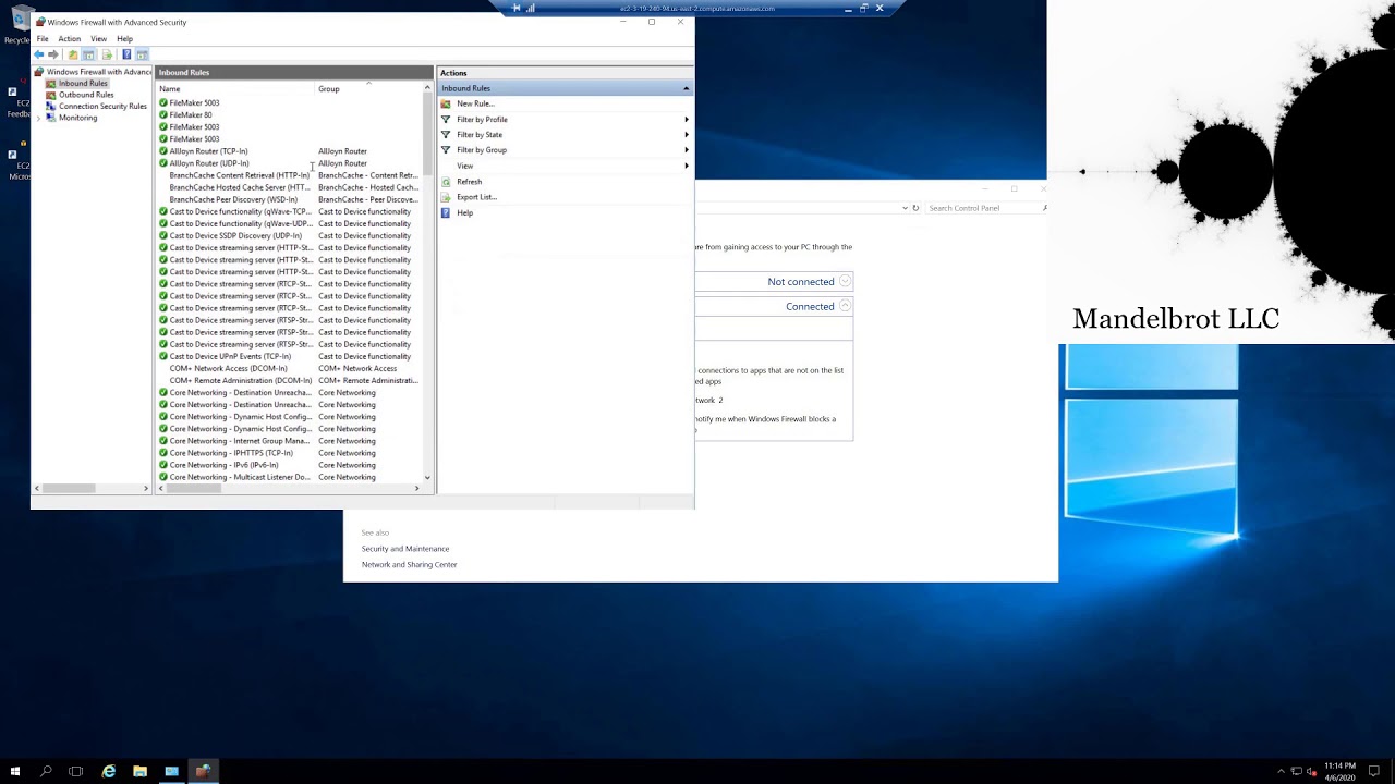 60SPOC.18 Change Windows Server 2016 Firewall Settings To Allow The Proper Ports on FileMaker Server