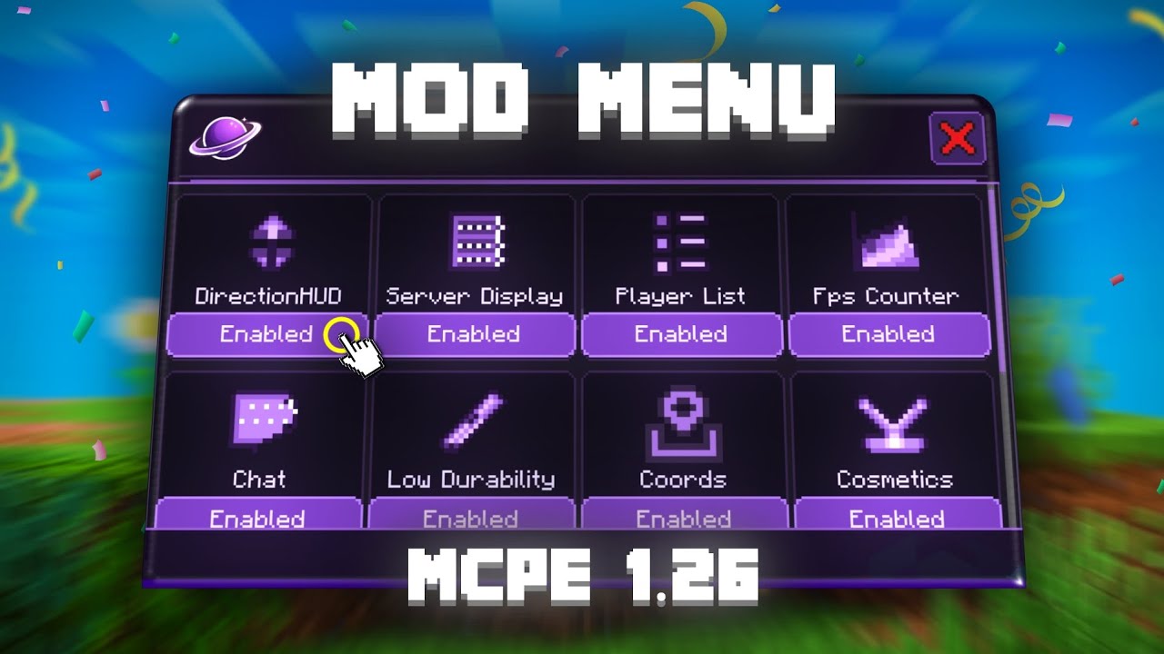 Cosmo Client V2 for MCPE 1.26+ (MOD MENU)