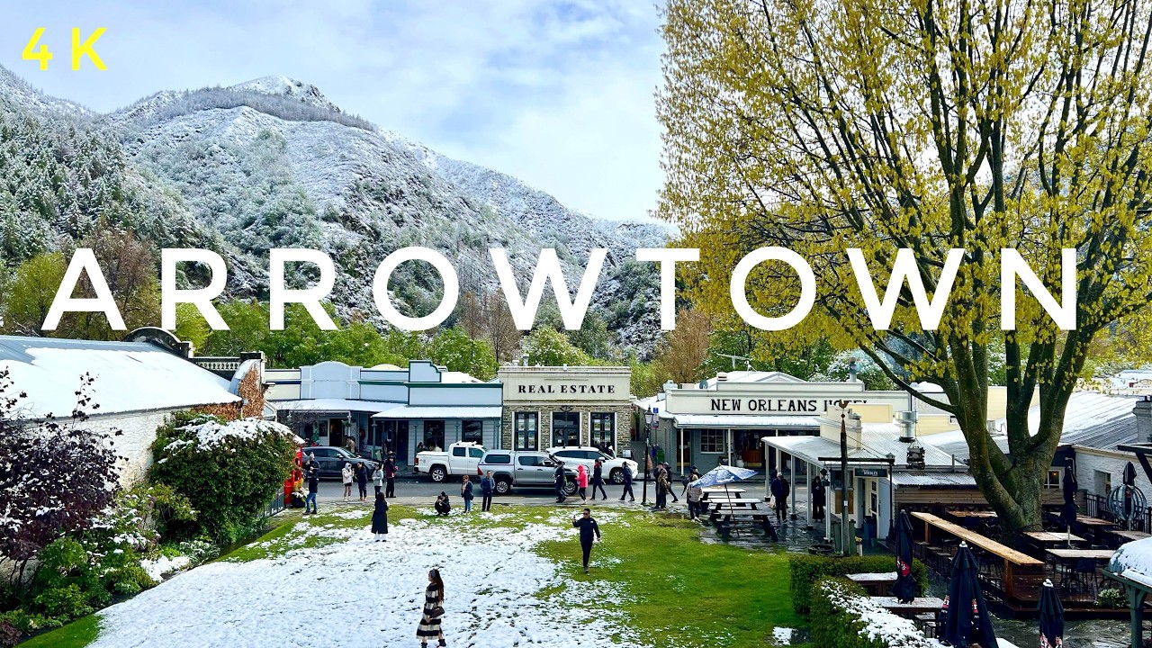 Arrowtown Morning Walk After Spring Snowfall 2025 | Heritage Town New Zealand Walking Tour 4K