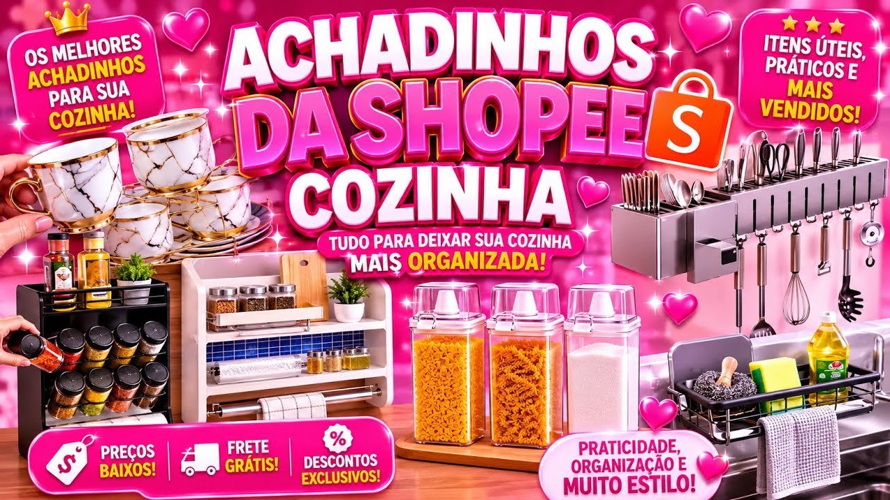 PARE TUDO! Os Melhores ACHADINHOS DE COZINHA da Shopee! 🛒✨