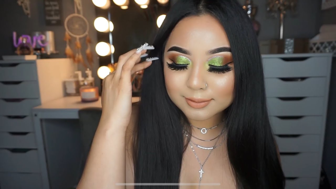 Neon Green Makeup Tutorial | Makeupbyloveandrea