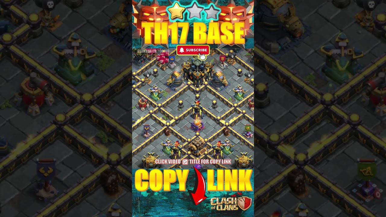 *ANTI RR RC INVIS TH17 BASE WITH LINKS | TH17 WAR LEGEND CWL BASE