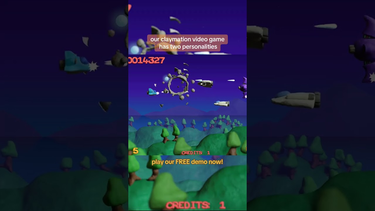 Two personalities of our claymation video game - Platypus Reclayed