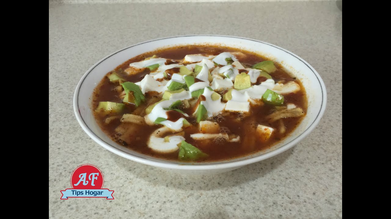 sopa de tortilla facil y rapido