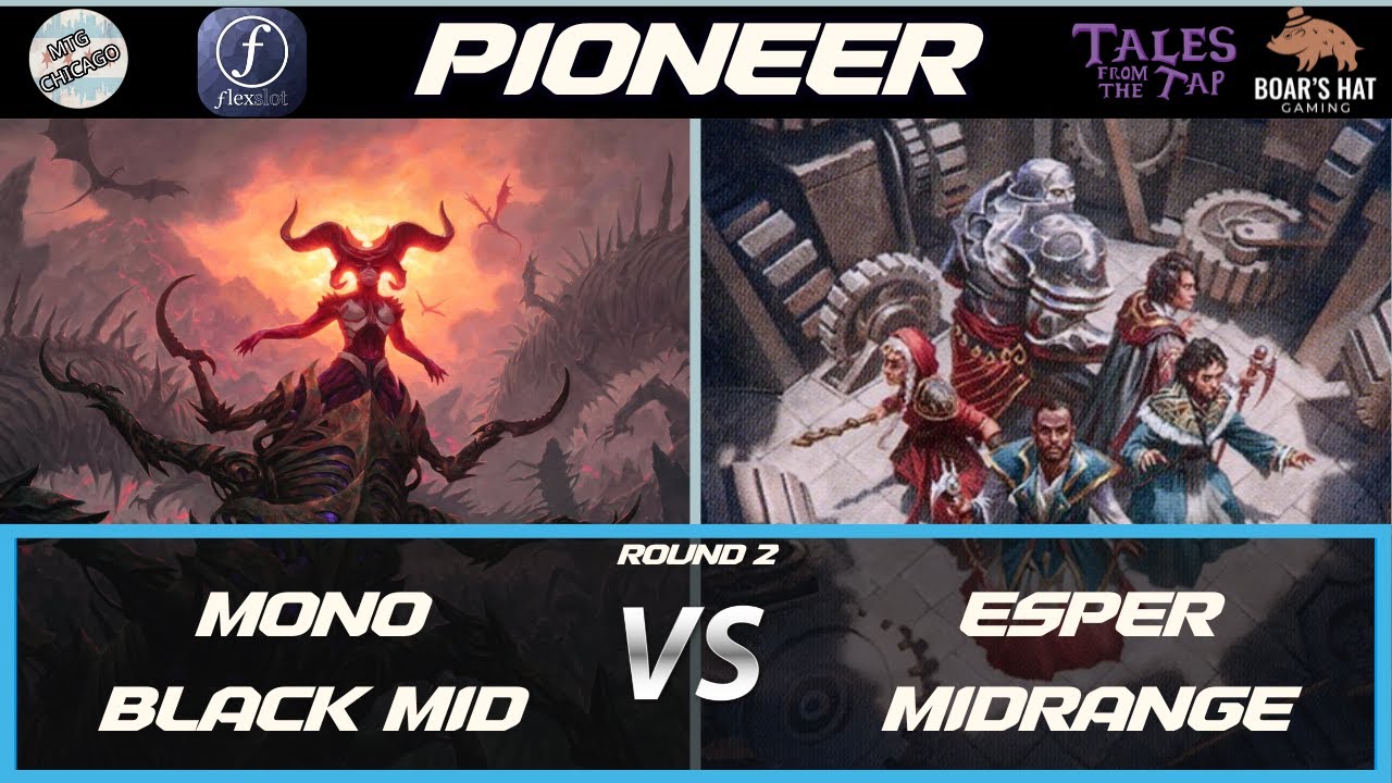 Моно-черный мидрейндж против Эспер мидрейндж [MTG Pioneer, раунд 2]