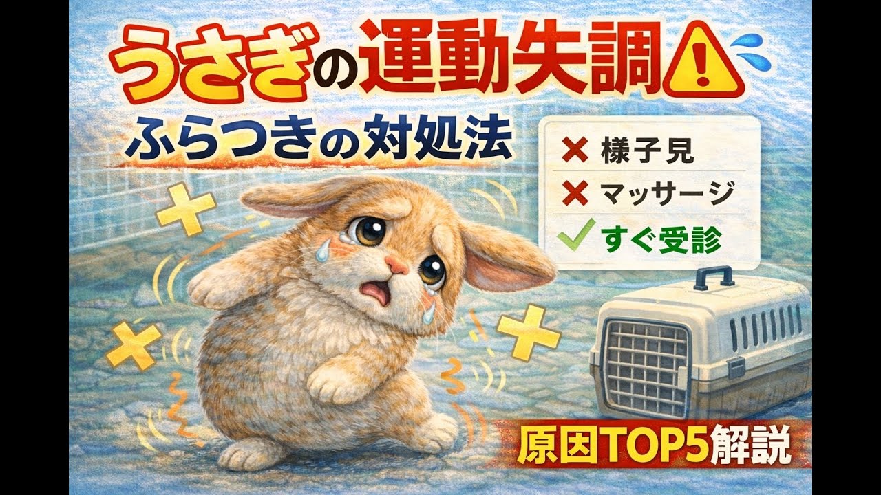 うさぎがまっすぐ歩けない時に考える病気