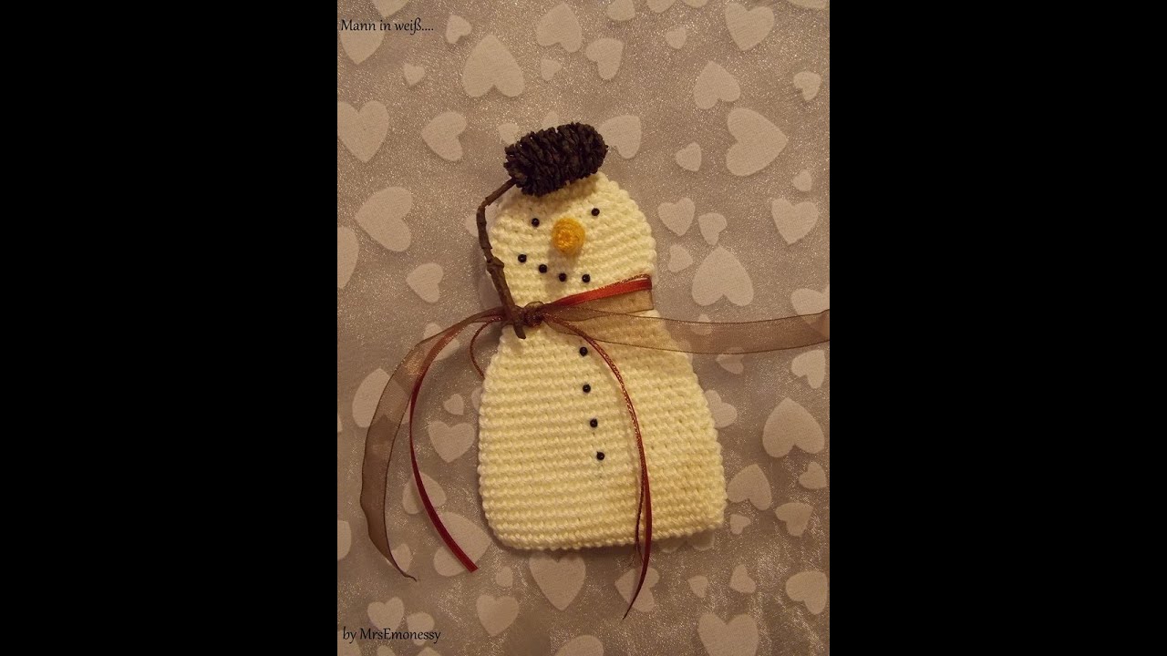 DIY Häkeln Schneemann Winter