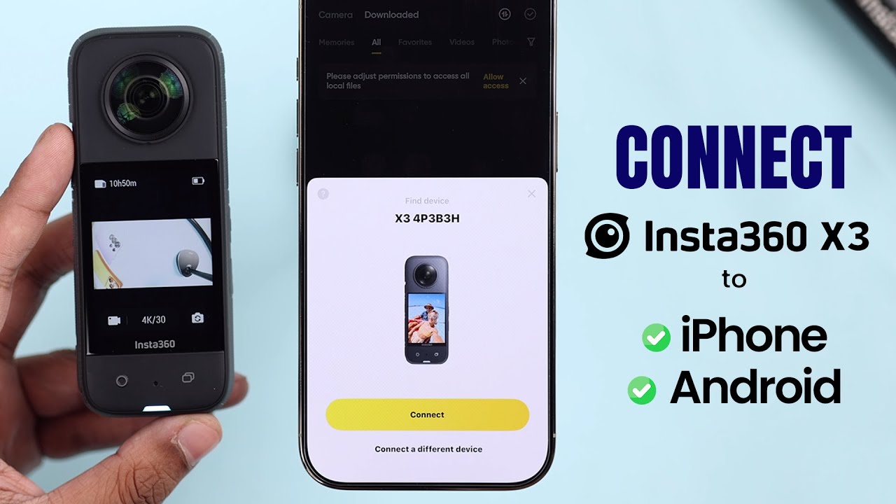 Как подключить Insta360 X3 к iPhone | Android