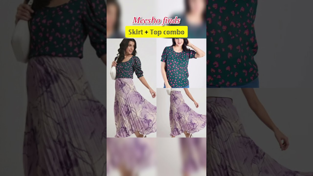 🤯Rs.500 nu sonna nambureengala? Meesho la skirt+top combo Worth buy 
