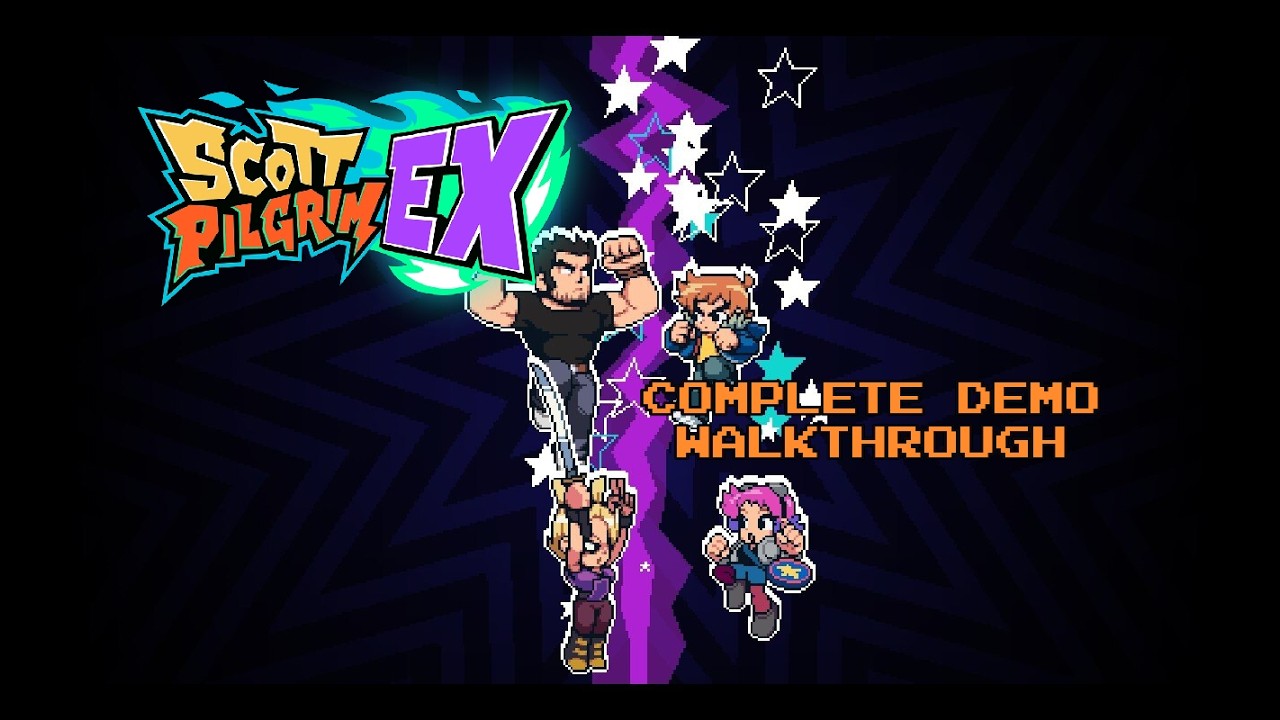 Scott Pilgrim EX Demo - Complete Walkthrough - All Characters (Scott, Ramona, Lucas, Roxie)