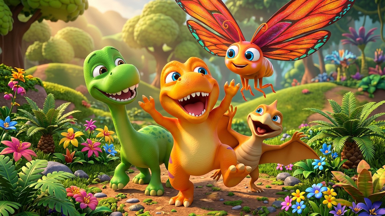 Dino Dance Party! 🦕🎉 Baby & Dinosaur Friends Celebrate!