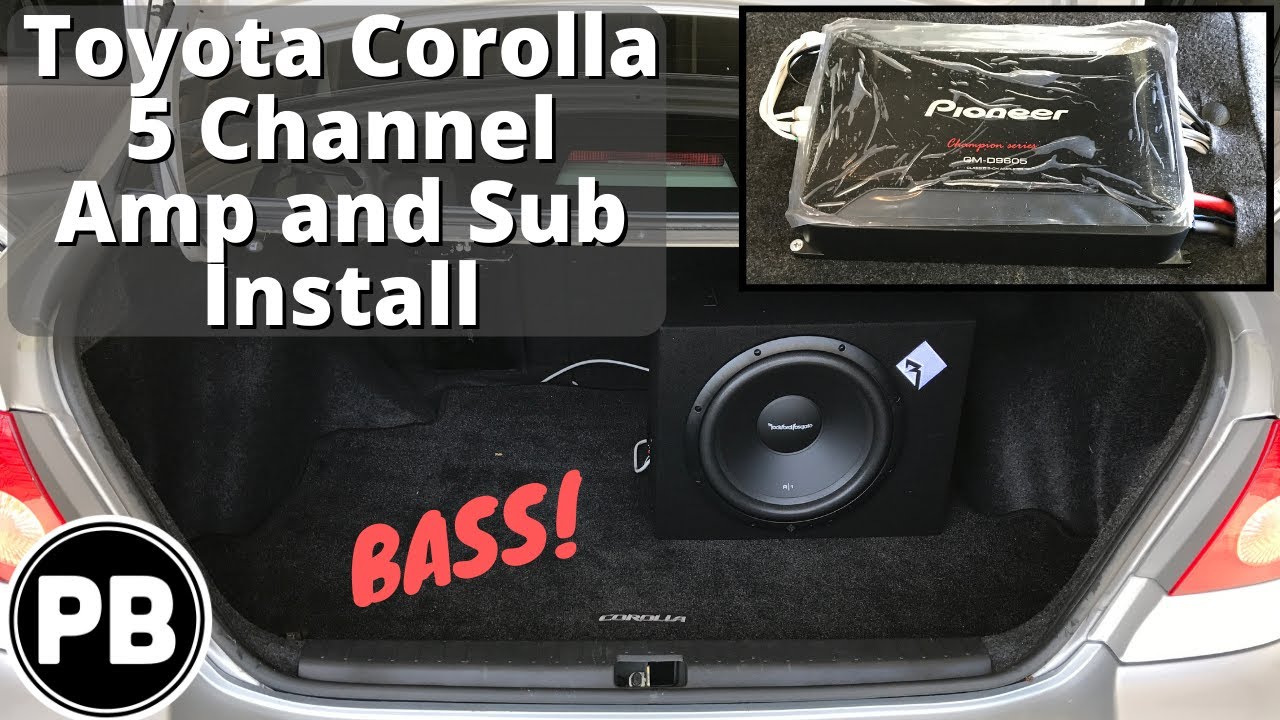 2003 - 2008 Toyota Corolla 5 Channel Amp and Sub Install