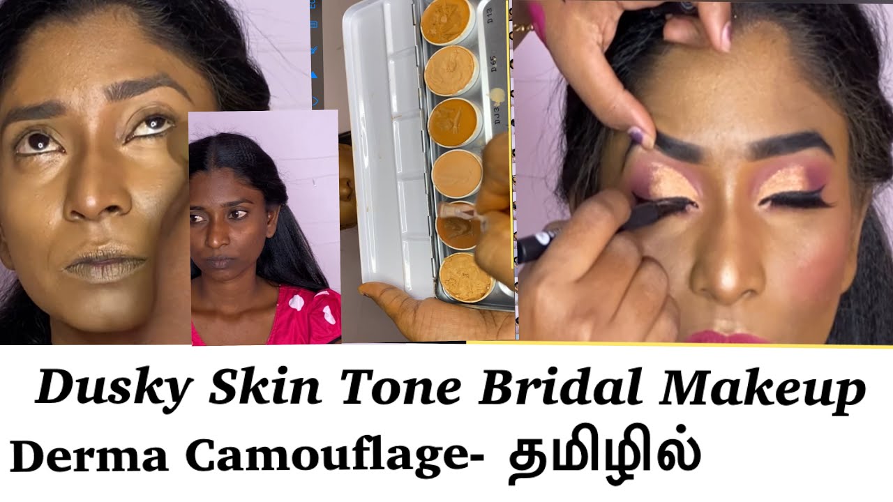 Derma Camouflage - Dusky Skin Tone Bridal Makeup in Tamil. #makeup  #kryolan #bridalmakeup