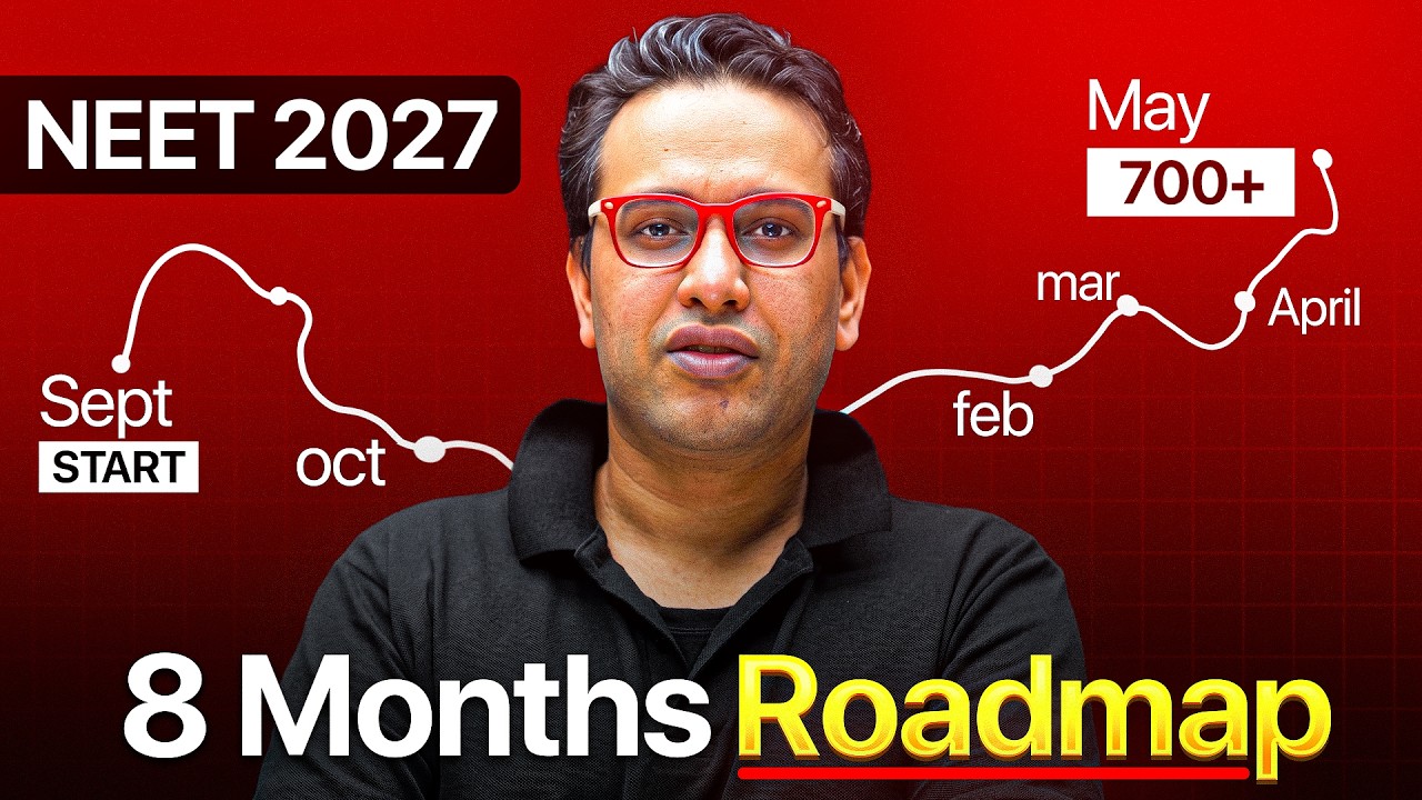 NEET 2027: 8 Month Roadmap 🔥 | Complete Strategy from September to April