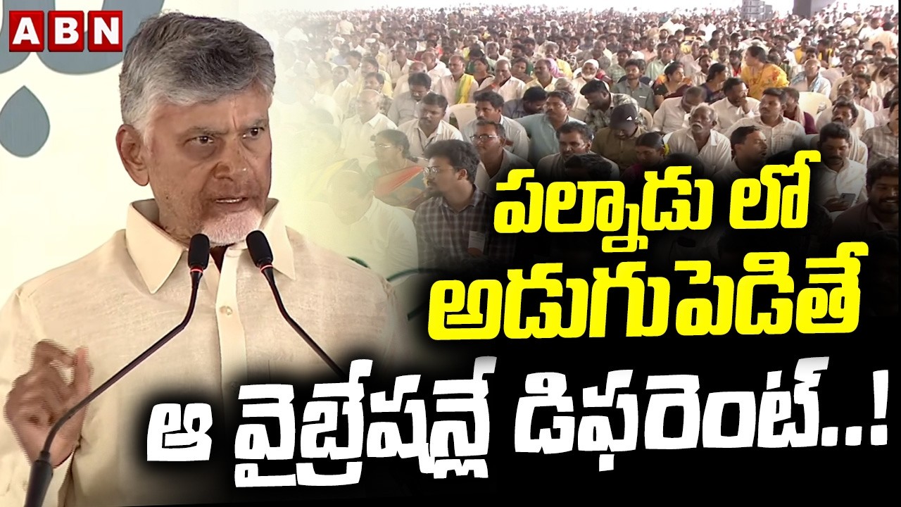 పల్నాడు లో అడుగుపెడితే ఆ వైబ్రేషన్లే డిఫరెంట్..! | CM Chandrababu About Palnadu | ABN