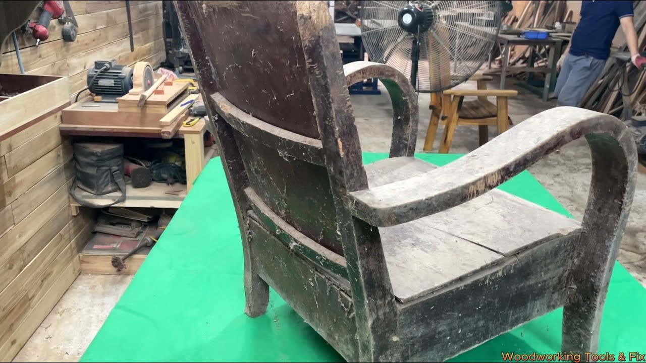 Wood Chair Restoration: Bringing Life Back to an 80 Year Old Beauty with Woodworm, Rot, and Damage