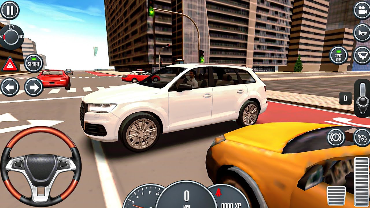 Drive a Sporty SUV in the City Traffic with Driving School - Android Gameplay