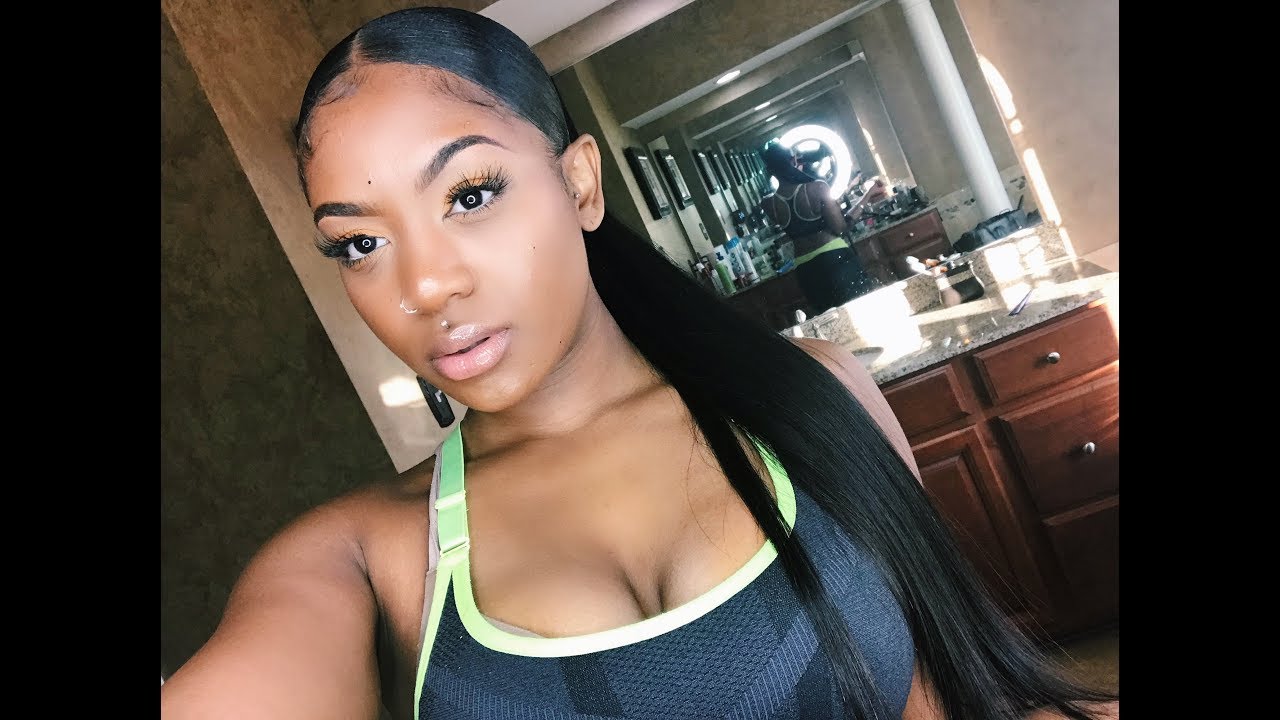 MIDDLE PART PONYTAIL + HAIR EXTENSIONS ft. juleehair