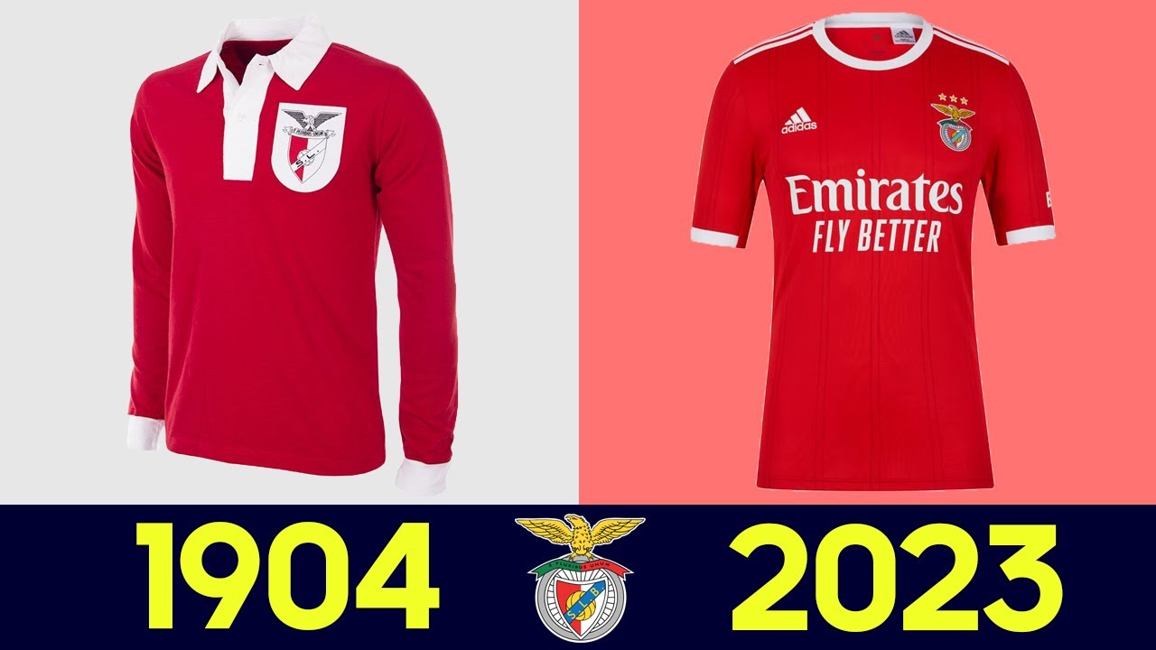 The Evolution of Benfica Football Kit 22/23 (2022) | All Benfica Football Jerseys in History 2022-23