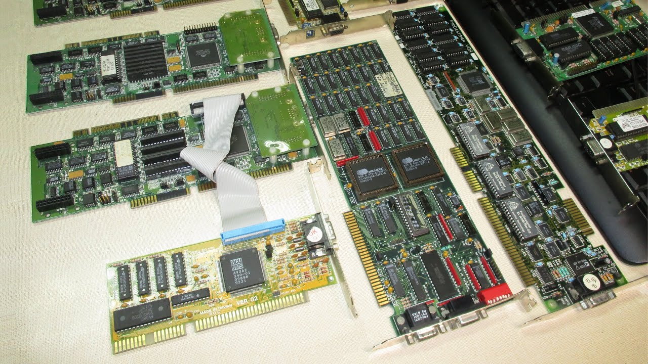 30 years old ISA VGA cards testing