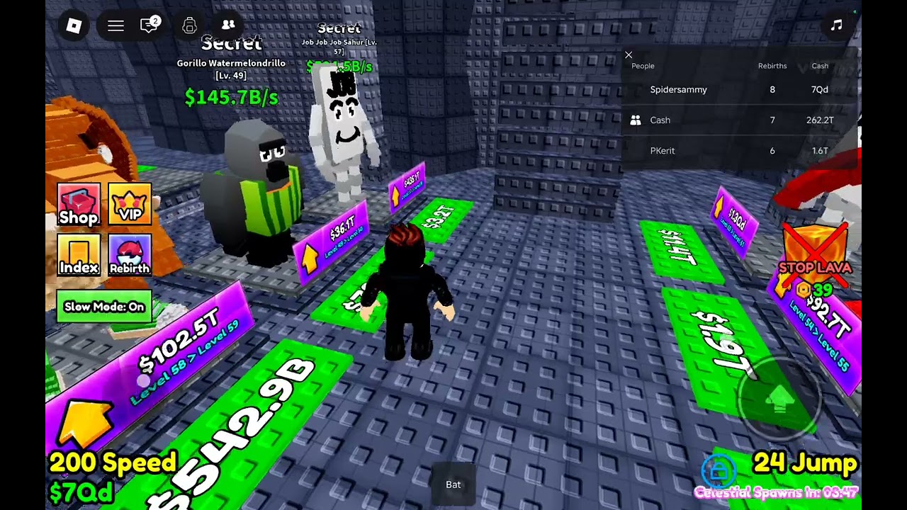 Playing with my friend Roblox survive lava for Brainrots