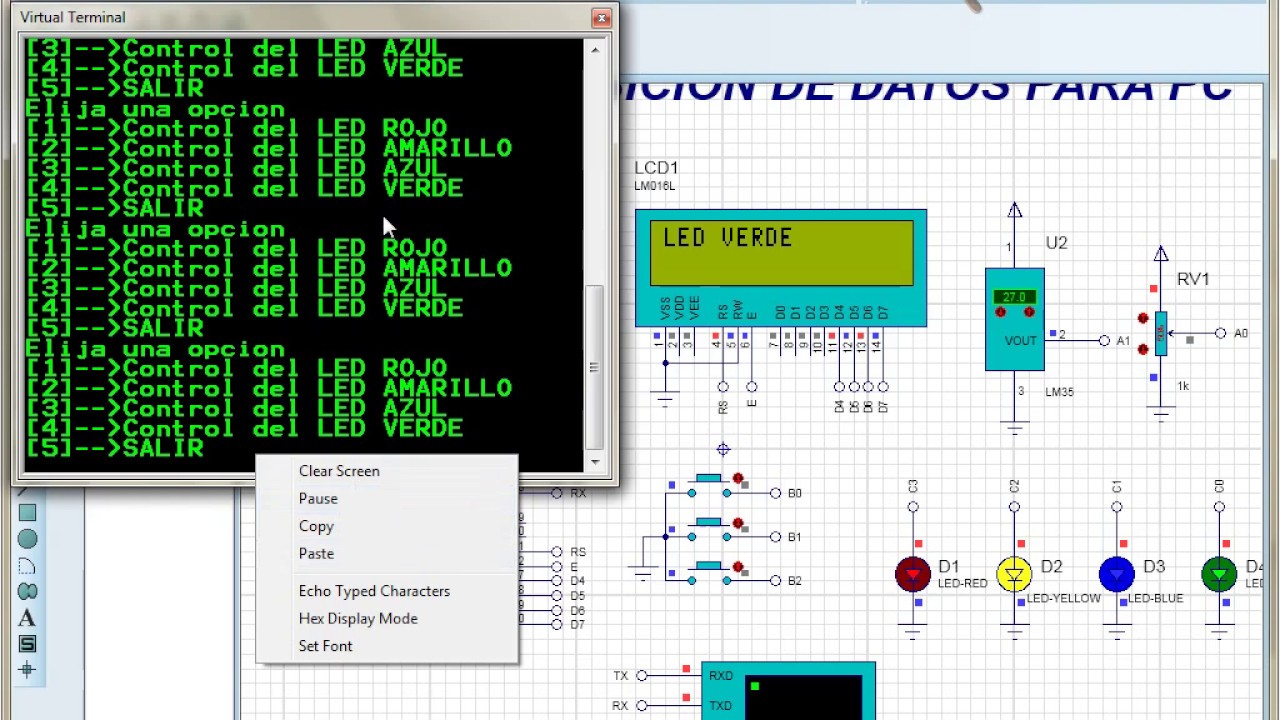 COMUNICACIÓN SERIAL (RS-232) ENTRE LA PC[LABVIEW] Y PIC 16F877A