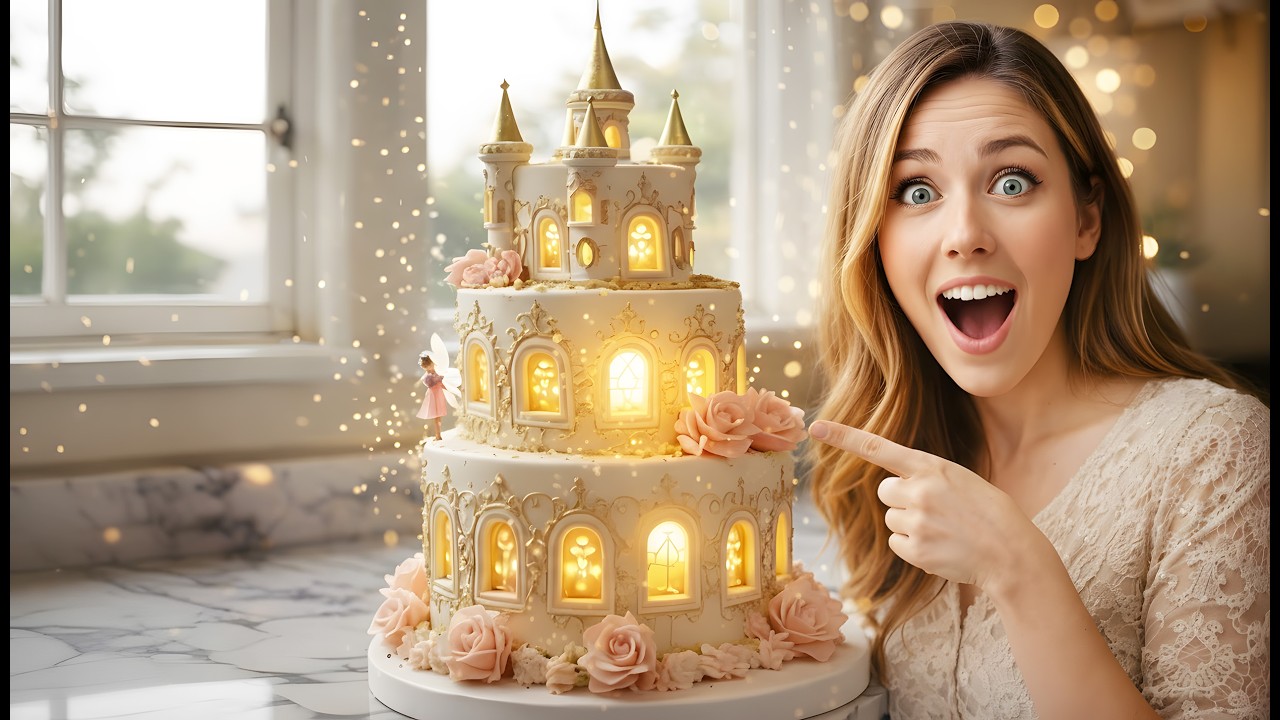 Solo Baker Builds Enchanted Fairy Castle Cake | Start to Finish (ASMR)