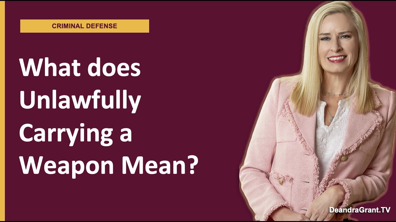 What exactly does Texas consider Unlawful Carrying of a Weapon? | Learn the Law with Deandra Grant
