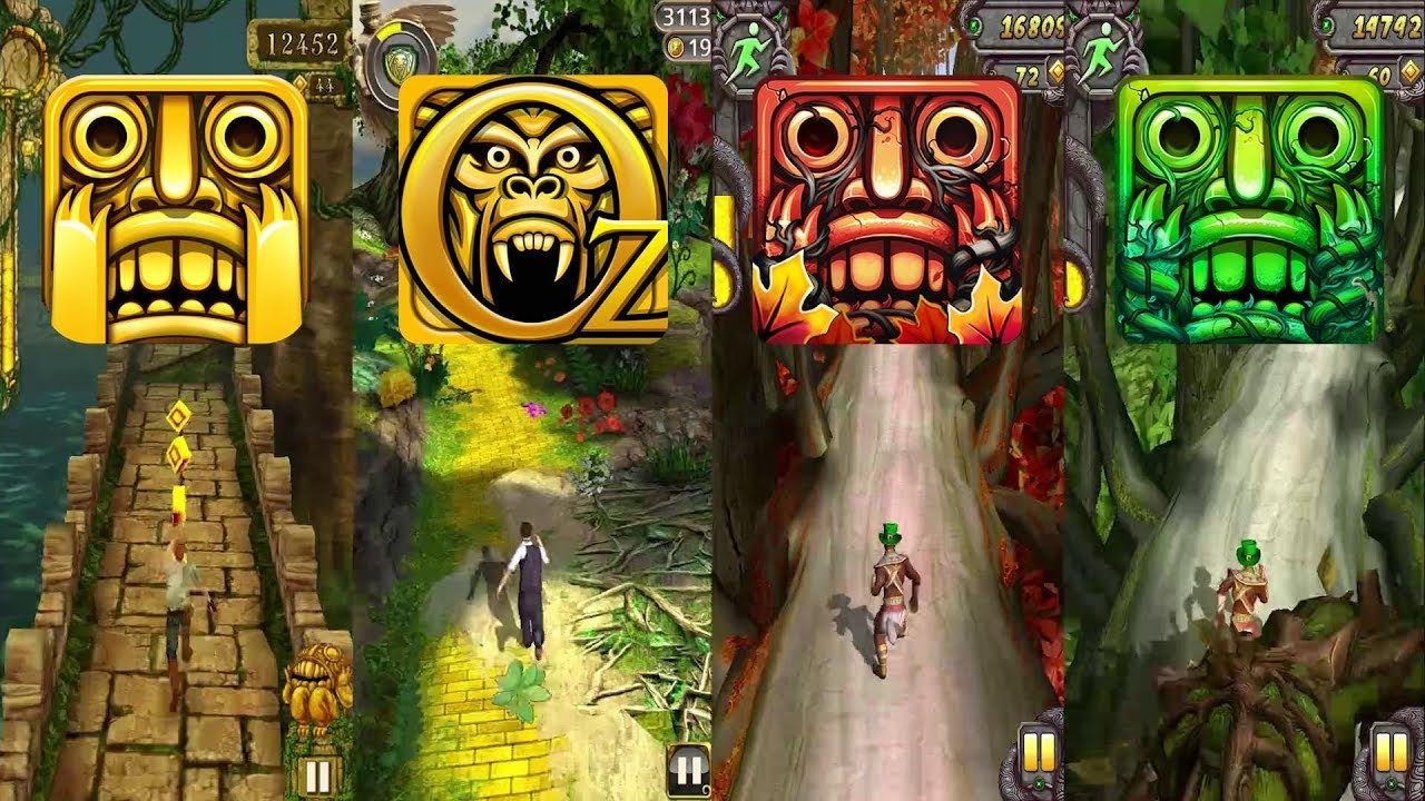 Temple Run Vs Temple Run Oz Vs Temple Run 2 Jungle Fall Vs Lost Jungle - Endless Run Gameplay