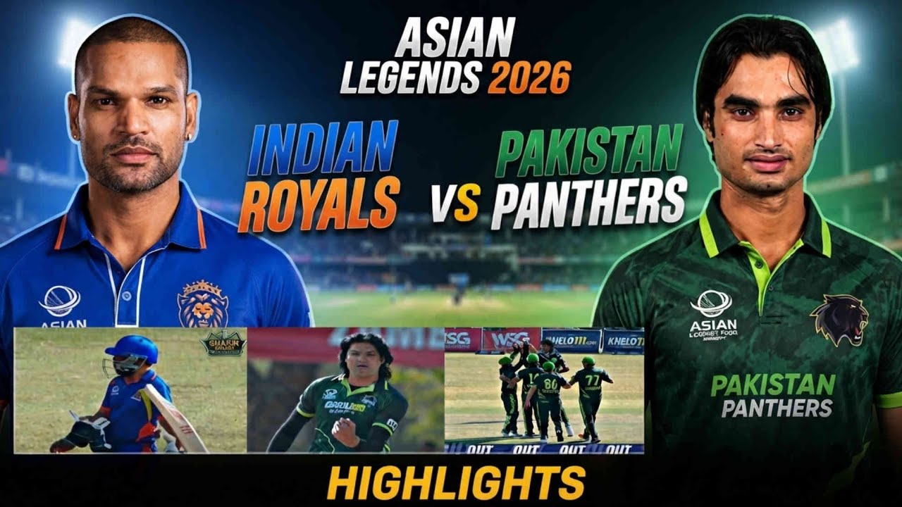Pakistan Panthers vs Indian Royals Highlights | Asian Legends 2026 | #indvspak #pakvsind 