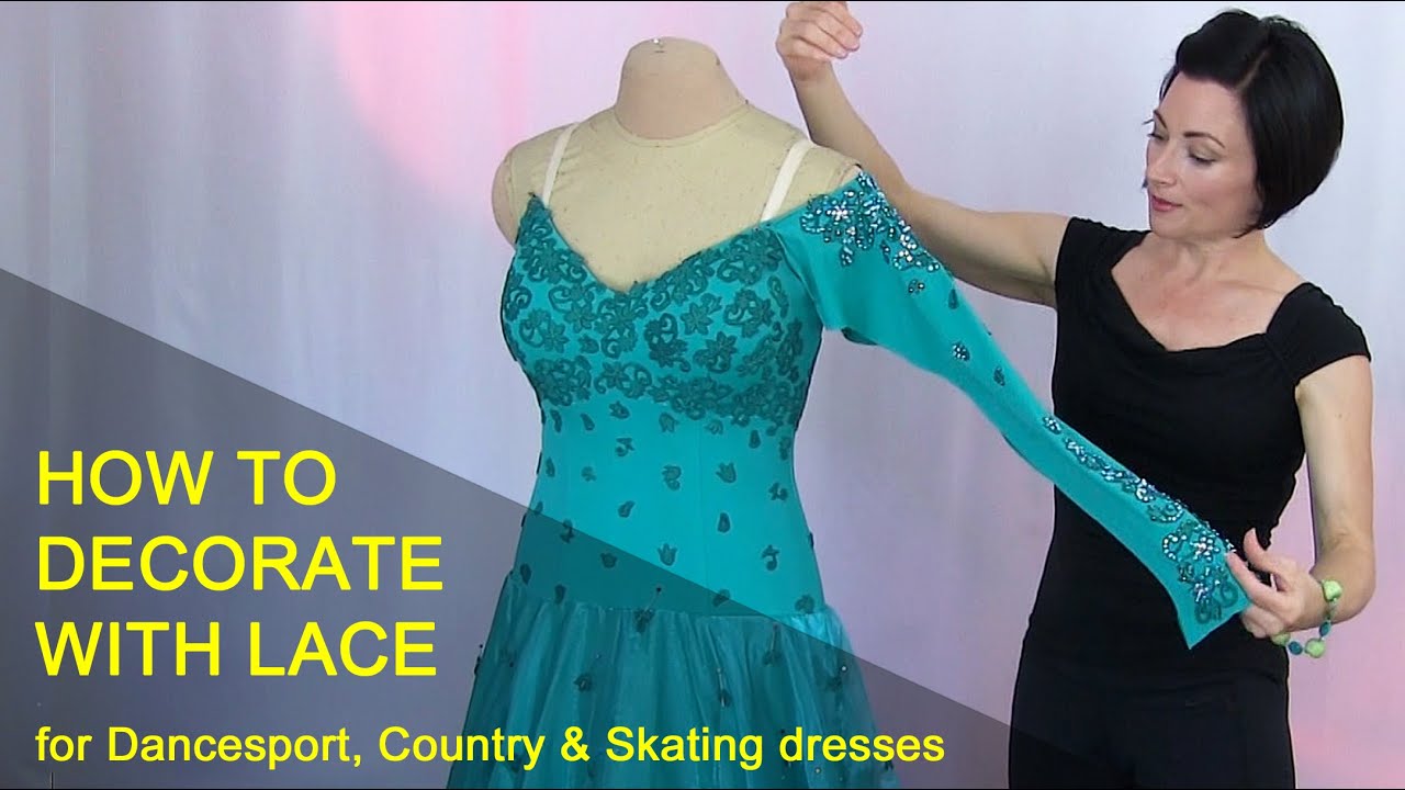 Decorate A Competition Dancesport, Country or Skate Dress With Lace