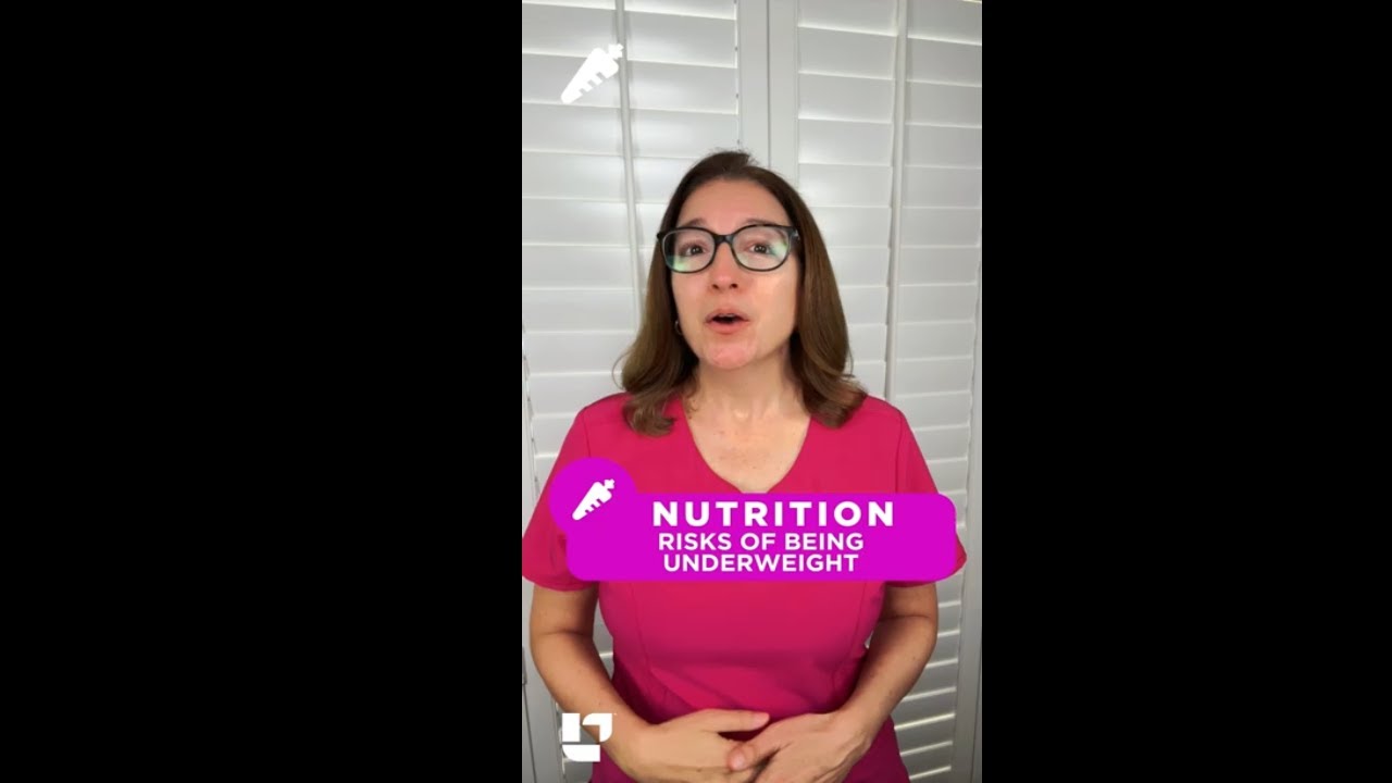 Risks of being underweight: Nutrition SHORT | @LevelUpRN