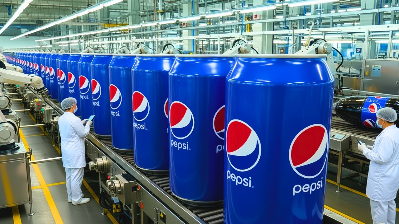 Inside the Pepsi Factory 🥤 How This Global Drink Is Mass-Produced on a High-Speed Production Line