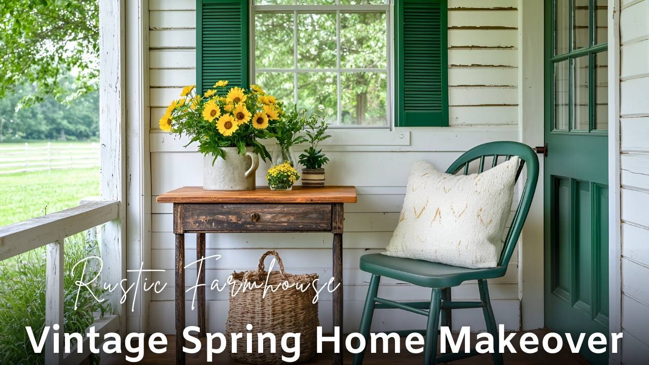 Vintage Spring Home Makeover | Farmhouse Style with Rustic Simplicity