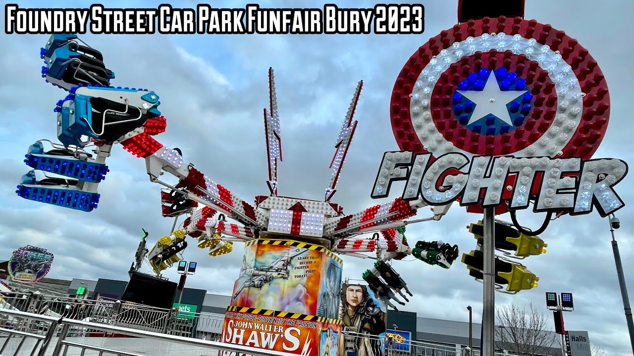 Foundry Street Car Park Funfair Bury February 2023