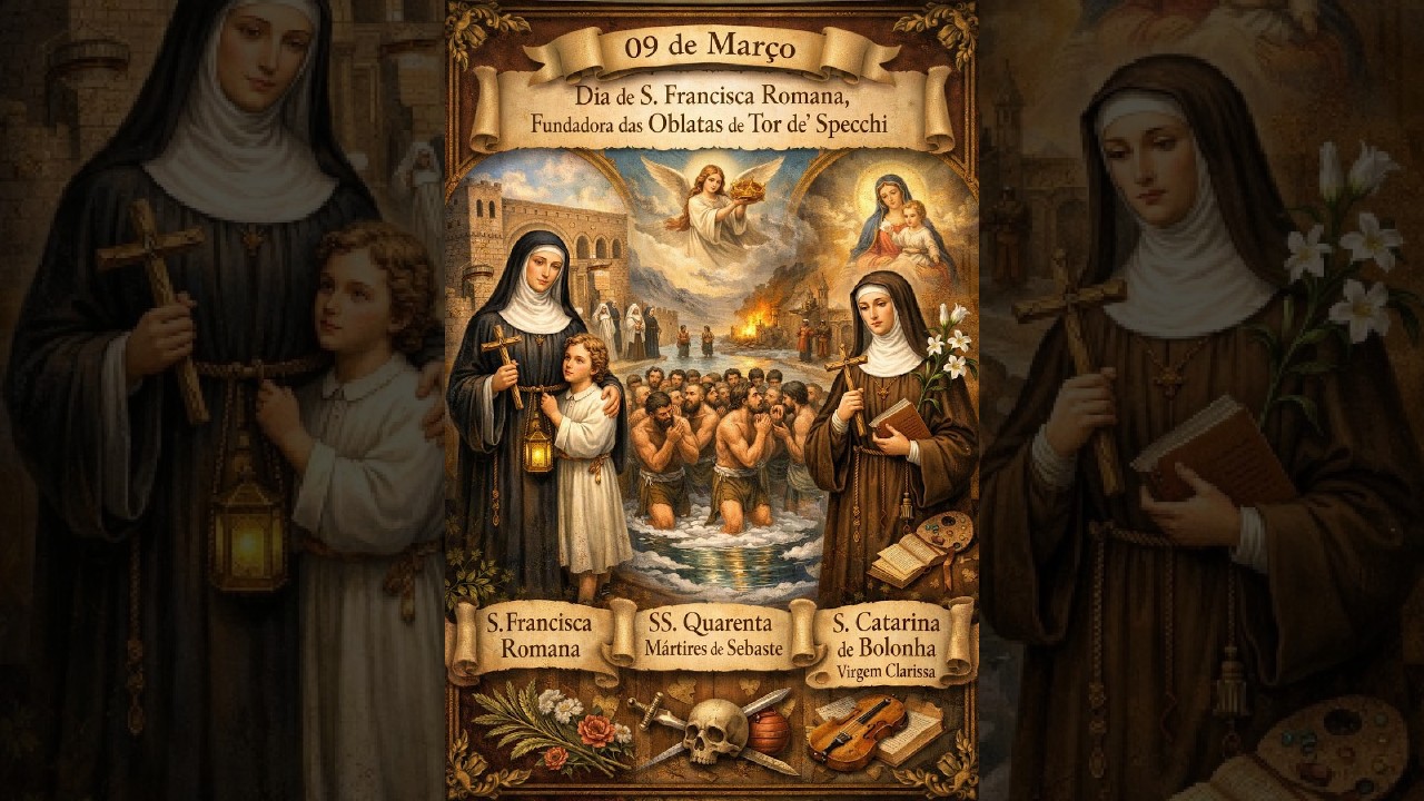 09/03 Dia de S. Francisca romana, SS. Quarenta Mártires de Sebaste e S. Catarina de Bolonha