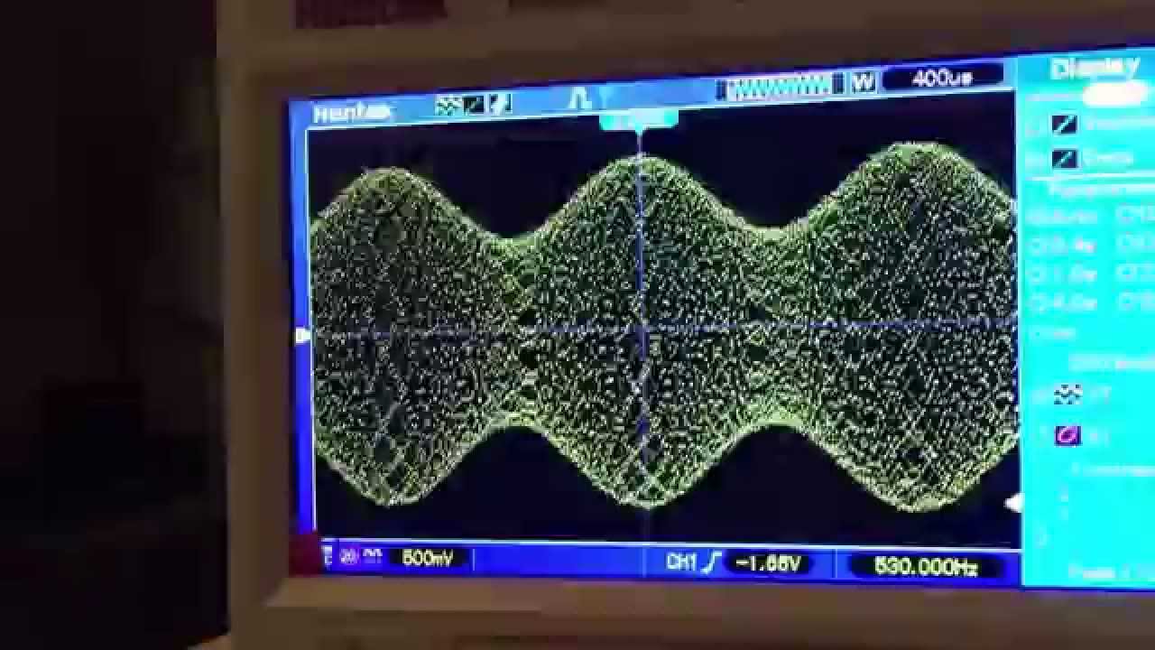 Amplitide modulation testing on the Hantek 5072P using a TSG-17