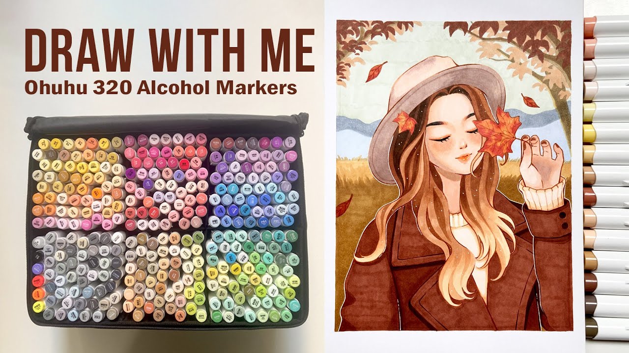 🍁 Draw with me / Marker Art 
