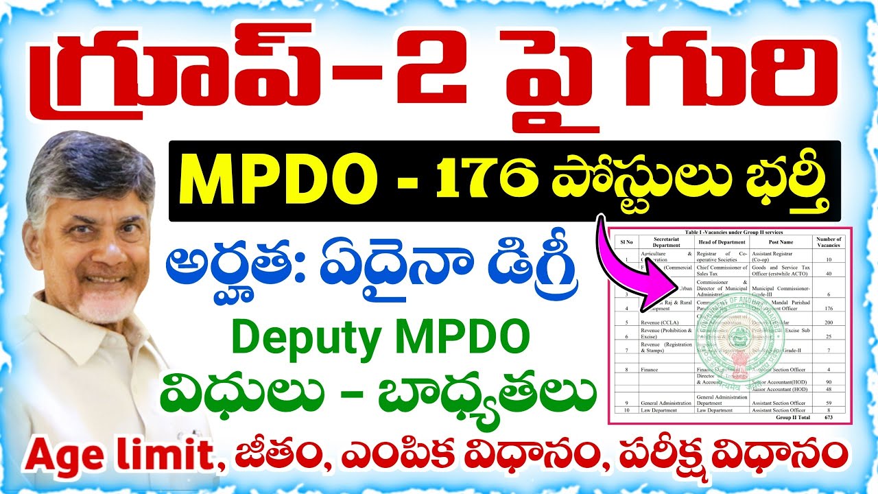 APPSC Group-2 Deputy MPDO Recruitment 2026 | Eligibility, Age limit, Salary, Selection Process