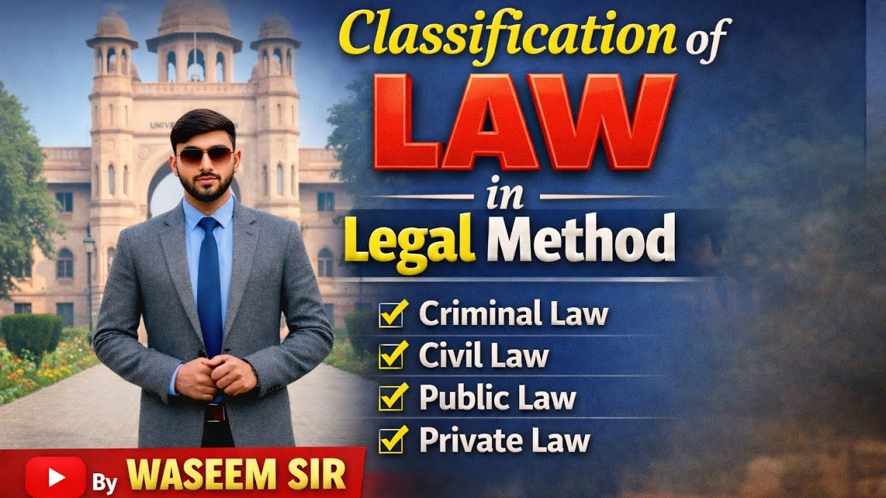 Classification of law in legal method hindi || Classification of Law || Waseem sir 
