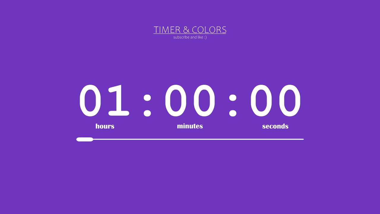 ⏰ 1 Hour Timer / Velvet Purple Screen 💜/ Countdown