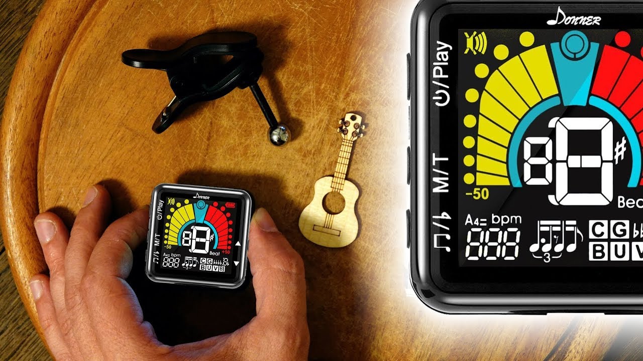 Donner DT-4 Clip on Tuner 3 in 1: Stimmgerät, Metronom, Tongenerator