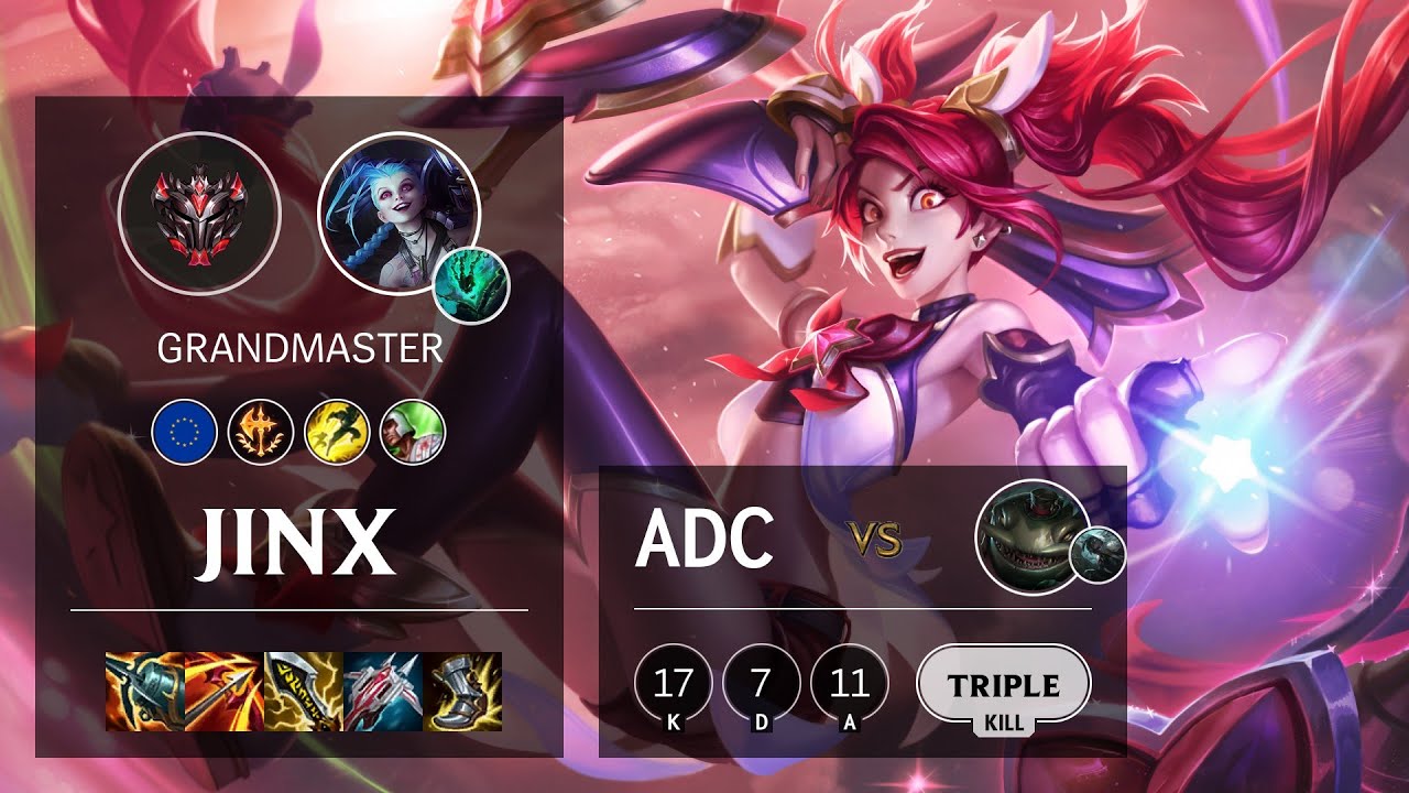 Jinx ADC vs Tahm Kench - EUW Grandmaster Patch 11.11