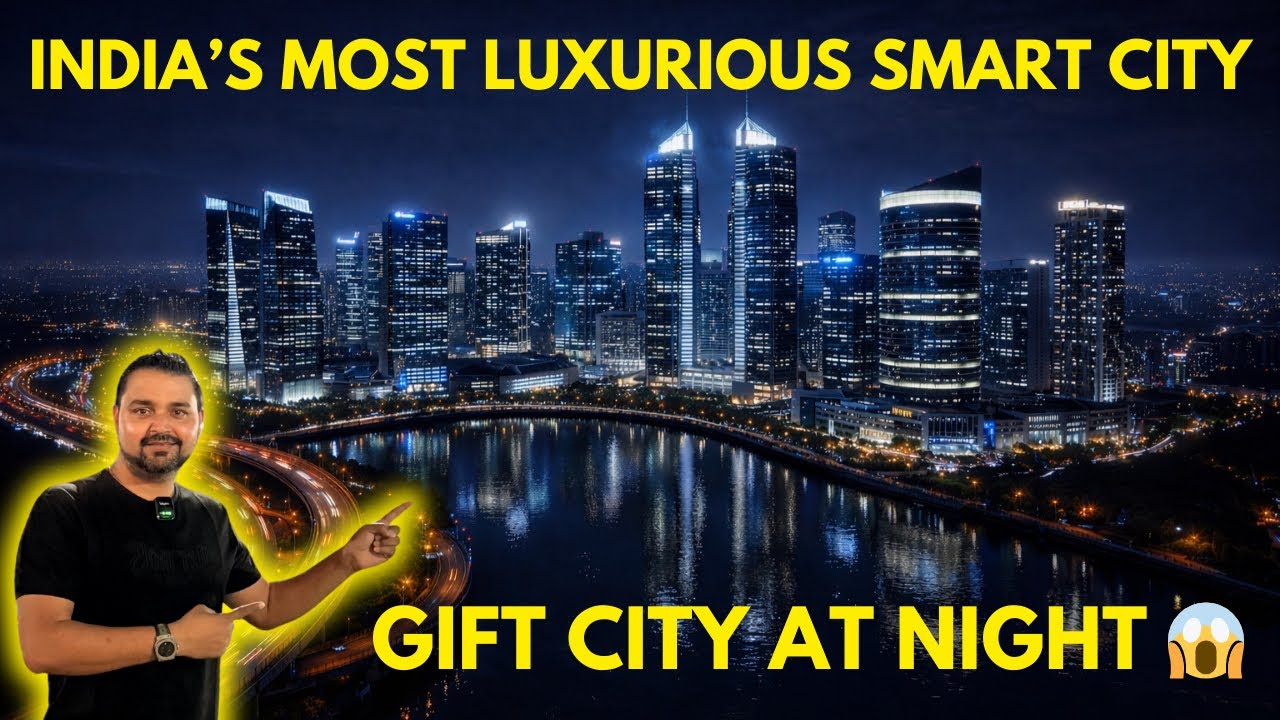GIFT City at Night 😱 India’s Most Luxurious Smart City | Gandhinagar Night Tour 🌃