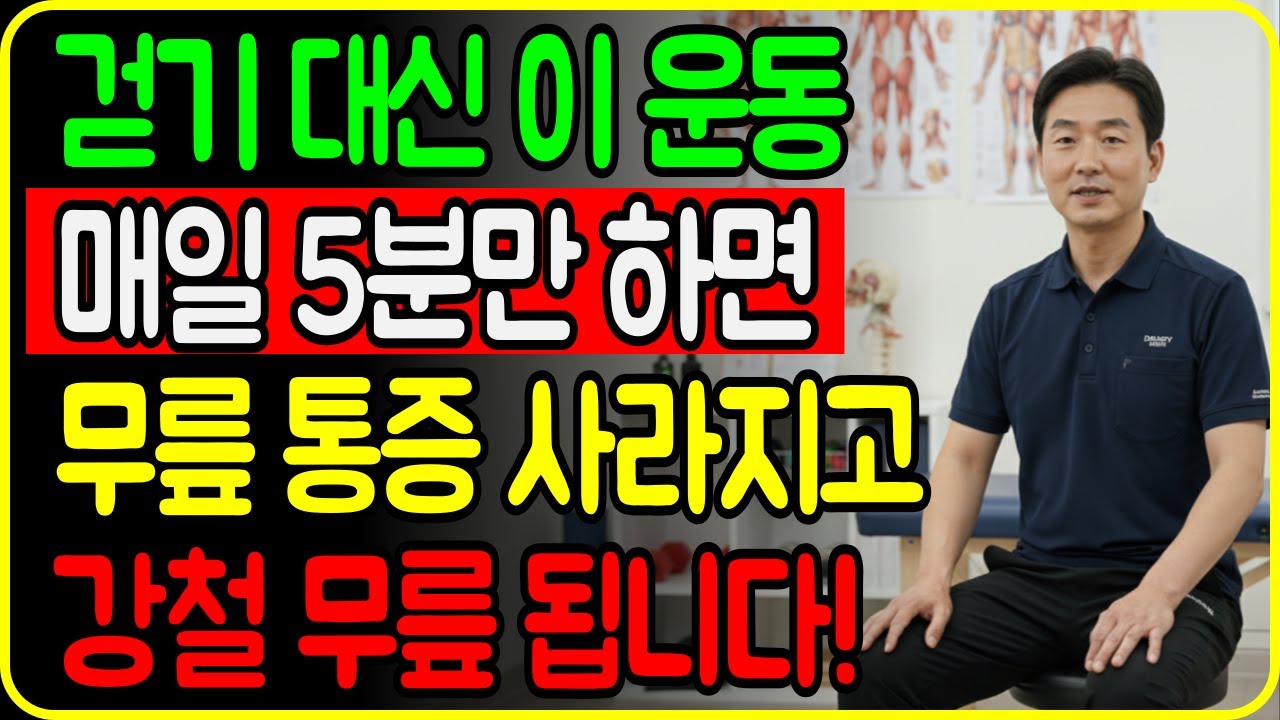 걷기 운동이 무릎을 망칩니다｜걷지 않고 무릎 강해지는 ‘강철 무릎 5분 루틴’｜물리치료사 김태환